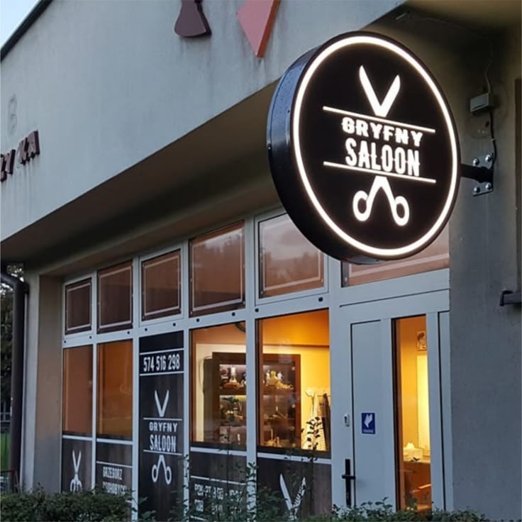 Exterior Double Sided Sign, Custom Blade Led Sign, Led Light Box Double Sided Sign, Wall Mounted Sign, Blade Sign, Personalized Blade Sign - Pupax Signs