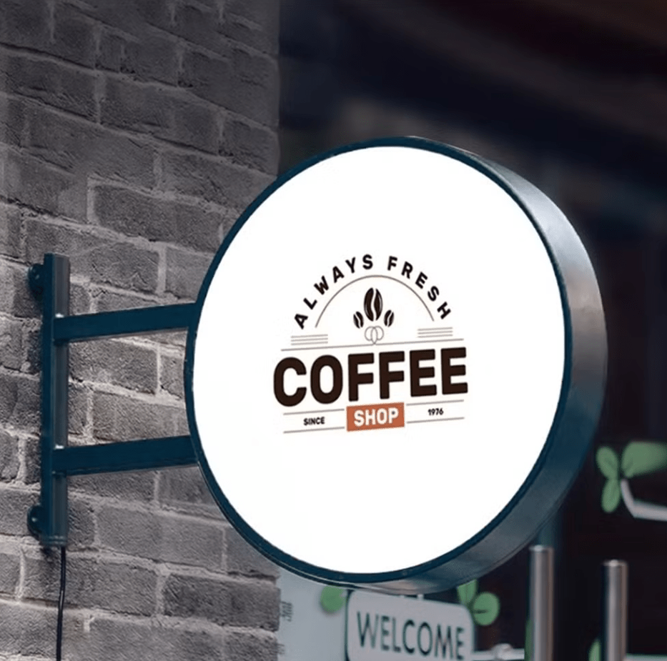 Exterior Double Sided Sign, Custom Blade Led Sign, Led Light Box Double Sided Sign, Wall Mounted Sign, Blade Sign, Personalized Blade Sign - Pupax Signs