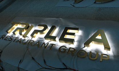 3D Custom Led Sign, Custom Halo Led Wall Logo, Illuminated Logo Sign, Personalized Signage, Office, Lobby & Reception Sign, Pupax - Pupax Signs