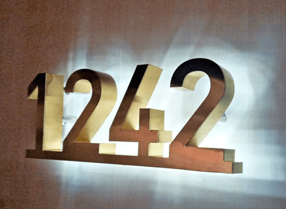 3D Custom Led Sign, Custom Halo Led Wall Logo, Illuminated Logo Sign, Personalized Signage, Office, Lobby & Reception Sign, Pupax - Pupax Signs