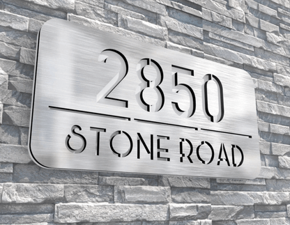Custom Addres Sign, LED House Number Sign, Address plaque Metal, Door Addres Sign, LED Backlit Numbers, Metal Stainless Steel Material - Pupax Signs