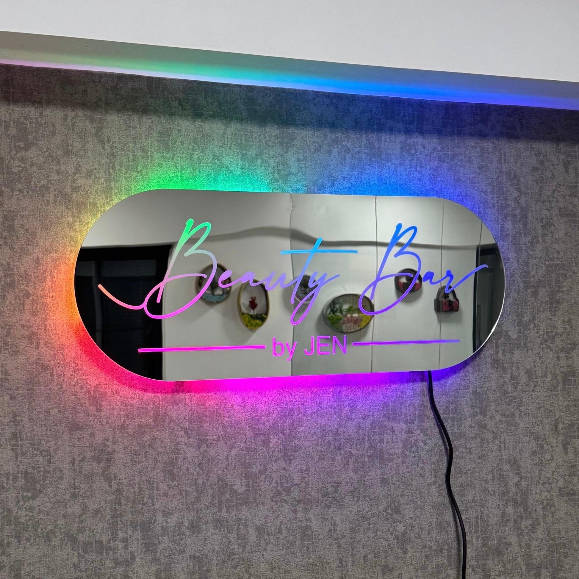 Custom Led Pixel Sign, Personalized RGB Sign, Small Business Sign, Backlit 3D Logo, RGB Light Up Wall Decor, Personalized Backlit Logo Sign - Pupax Signs