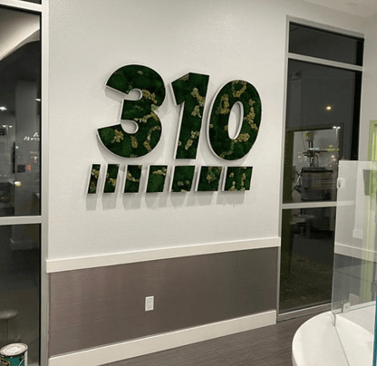 Custom Moss Letter, Real Moss Wall Art, Custom Moss Sign, Wall Moss Decor, Moss Letter, Company Logo Moss, Maintenance Free Moss, Lichen - Pupax Signs