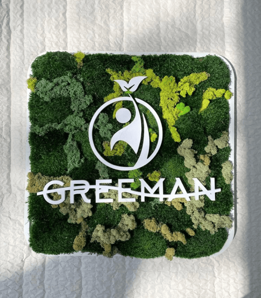 Custom Moss Wall Art, Dental Clinic, Real Moss Custom Logo Sign, Custom Moss LED Light Logo, Office Moss Decor, Maintenance Free Moss, Pupax Signs - Pupax Signs