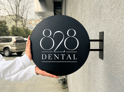 Outdoor Round Blade Sign, Double Sided Light Logo Signage, Illuminated Double Sided Sign, Wall Mounted Sign, Led Blade Sign, Wall Led Box - Pupax Signs