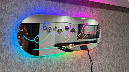 Personalized Illuminated Sign, Custom Backlit Logo, Small Led Business Sign, Backlit 3D Logo, Pixel Led Logo Sign, Pixel Led Sign, RGB Sign - Pupax Signs